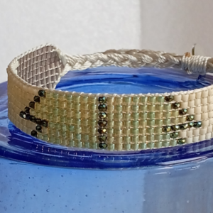 bracelet tissé aqua