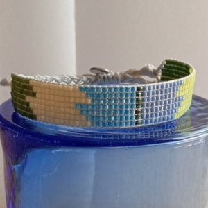 bracelet tissé bleu