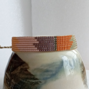 bracelet tissé violine